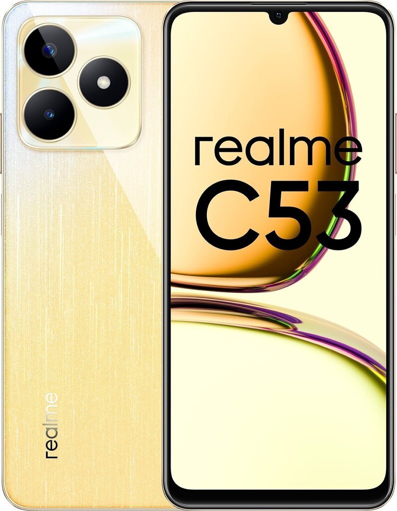 Телефон Realme C53 8/256GB DS 4G Champion Gold цена | hansapost.ee