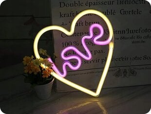 Neon LED Love in the heart wall 25x2x27.5cm USB jaoks price and information | Wall lights | hansapost.ee