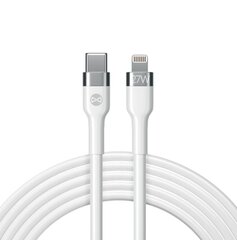 Кабель Forever Flexible MFi USB-C - Lightning, 1.0 м, 27Вт, белый цена и информация | Кабели и провода | hansapost.ee
