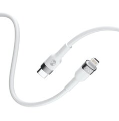 Кабель Forever Flexible MFi USB-C - Lightning, 1.0 м, 27Вт, белый цена и информация | Кабели и провода | hansapost.ee