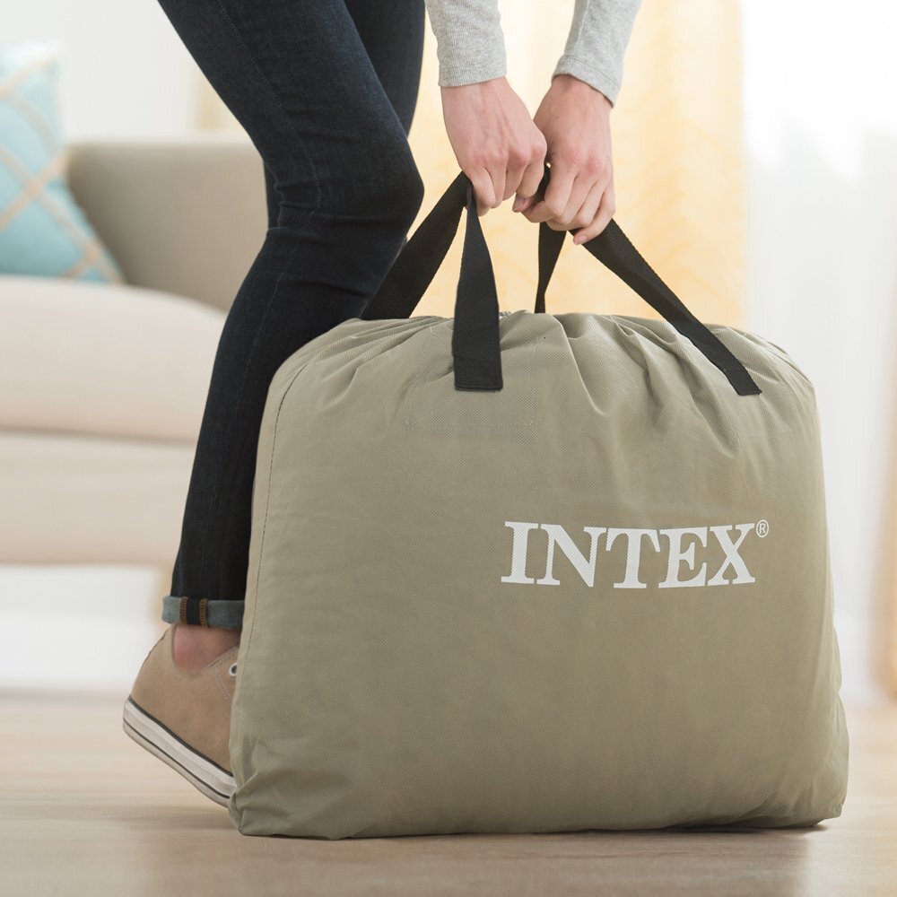 Täispuhutav madrats Intex Pillow Twin integreeritud pumbaga, 99x191x42cm цена и информация | Täispuhutavad madratsid ja mööbel | hansapost.ee