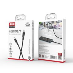 XO cable NB-Q199 PD USB-C - USB-C 1,5m 100W black hind ja info | Mobiiltelefonide kaablid | hansapost.ee