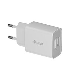 Laadija Devia Smart 2 USB pesaga (2,4A) + Type-C, valge hind ja info | Laadijad mobiiltelefonidele | hansapost.ee
