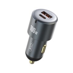 XO car charger CC47 PD QC 3.0 100W 1x USB 1x USB-C dark gray hind ja info | Laadijad mobiiltelefonidele | hansapost.ee