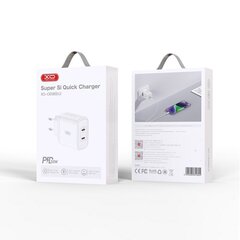 XO wall charger CE08 PD 50W 2x USB-C white цена и информация | Зарядные устройства для телефонов | hansapost.ee