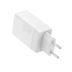 Maxlife MXTC-08-65ACC PD QC charger 2x USB-C 1x USB 65W white цена и информация | Зарядные устройства для телефонов | hansapost.ee