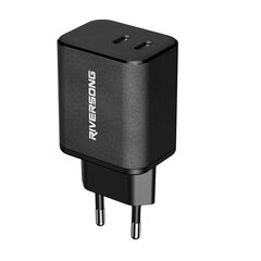 Riversong sieninis įkroviklis PowerKub G45 2x USB-C 45W juodas AD95 цена и информация | Зарядные устройства для телефонов | hansapost.ee