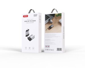 XO adapter GB015 mini Displayport - HDMI 4K gray цена и информация | Адаптеры и USB-hub | hansapost.ee