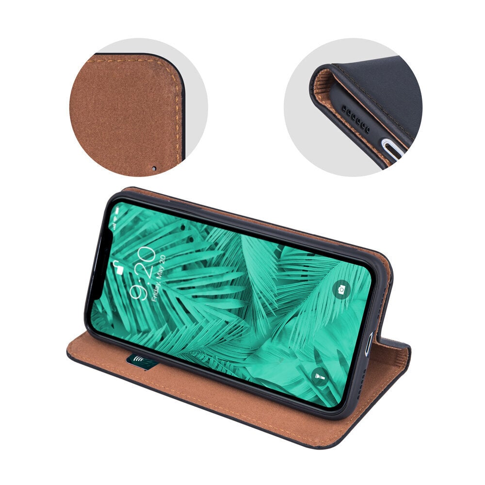 Telefoni kaaned Genuine Leather Smart Pro case for Samsung Galaxy S21 FE black hind ja info | Telefonide kaitsekaaned ja -ümbrised | hansapost.ee