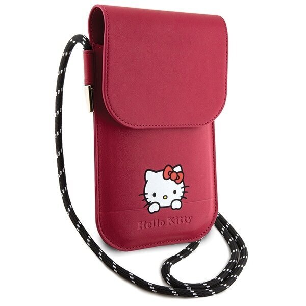 Originaal Hello Kitty käekott nahast, universaalne, roosa цена и информация | Telefonide kaitsekaaned ja -ümbrised | hansapost.ee