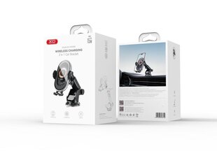 XO car holder WX038 with inductive charging black 15W with suction cup цена и информация | Держатели для телефонов | hansapost.ee