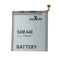 Maxlife battery for Samsung Galaxy A40 A405 EB-BA405ABE 3100mAh цена и информация | Samsung Сантехника, ремонт, вентиляция | hansapost.ee