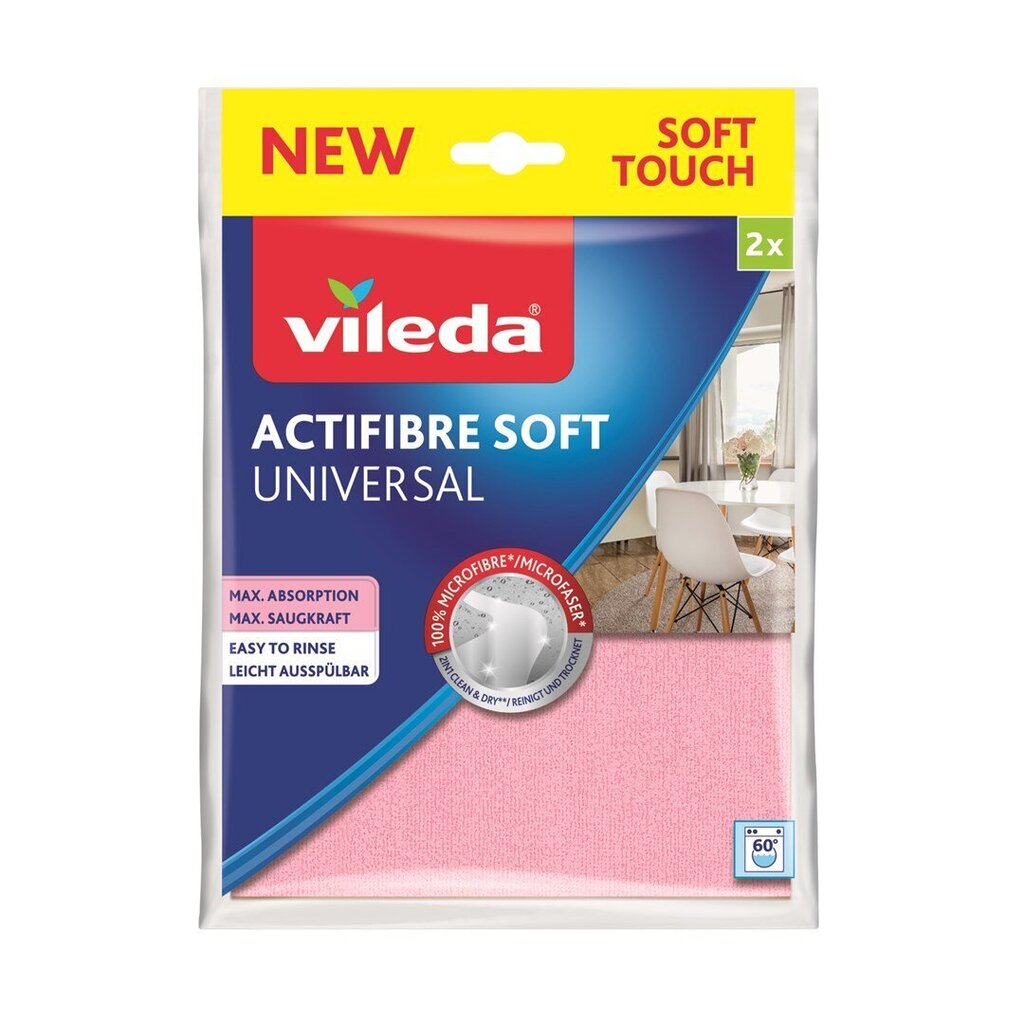 Vileda Actifibre Soft universaalne puhastuslapp, 2 tk. hind ja info | Puhastustarvikud | hansapost.ee