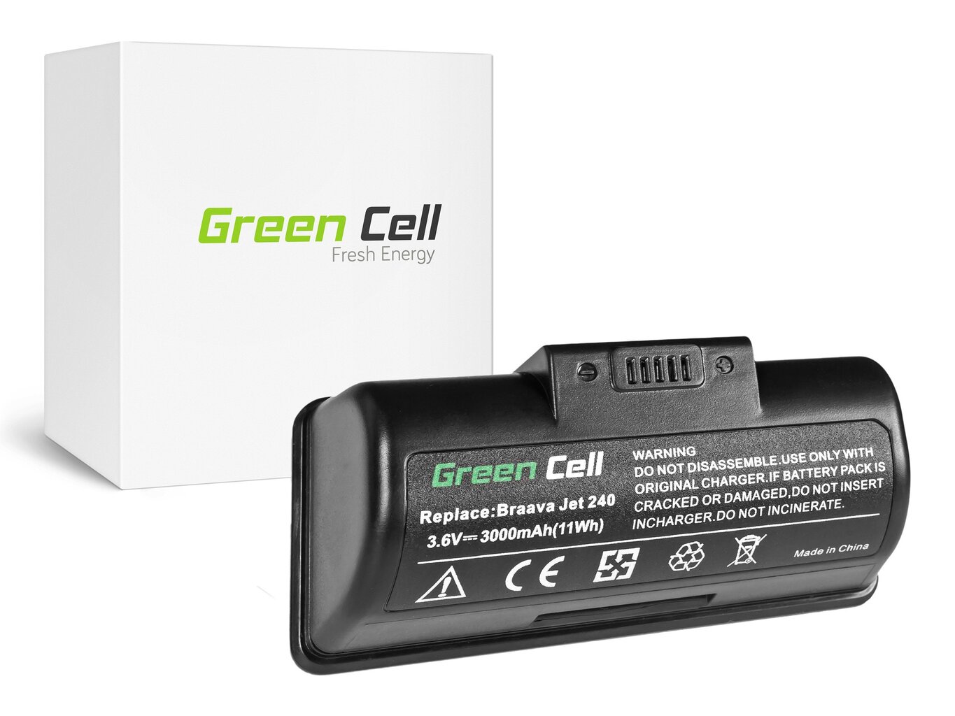 Green Cell Battery for iRobot Braava Jet 240 BC674 4446040 3.6V 3Ah hind ja info | Tolmuimejate akud | hansapost.ee