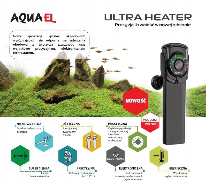 "Aquael Ultra" kütteseade D&amp;N 100W kütteseade hind ja info | Akvaariumid ja lisatarvikud | hansapost.ee