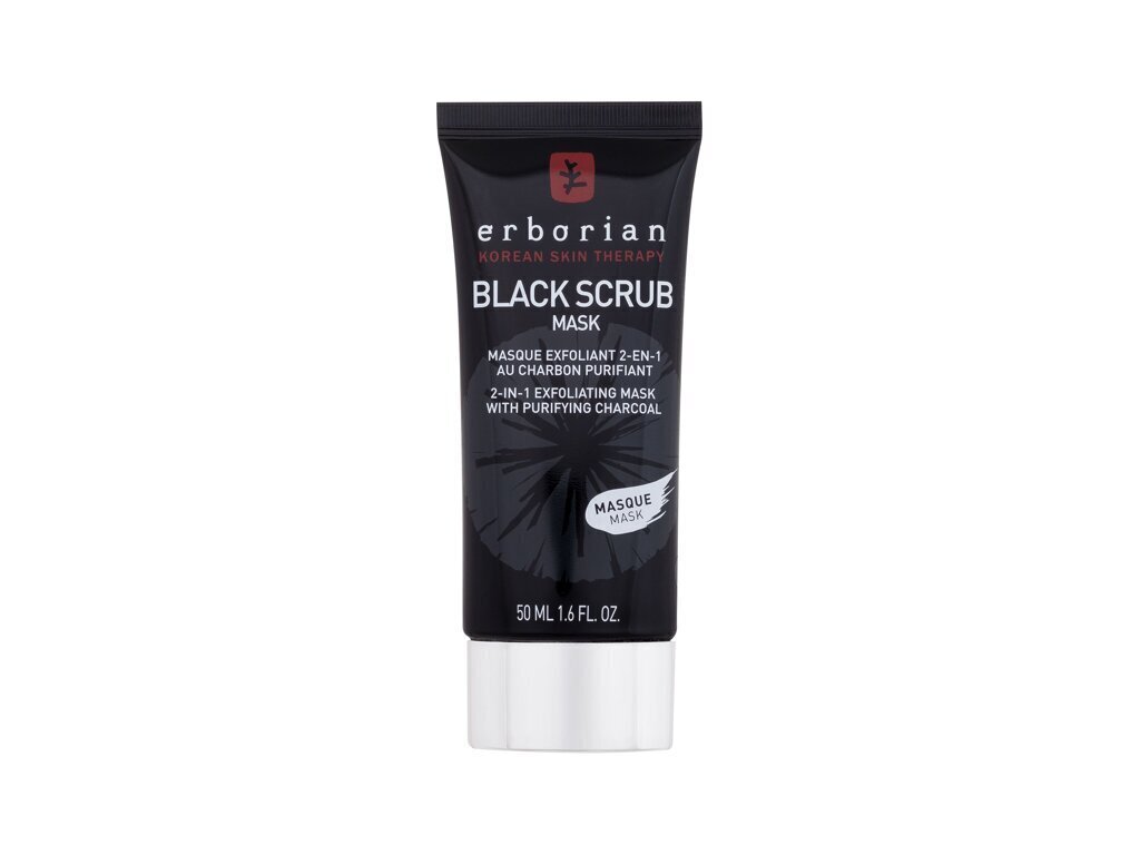 Puhastav koorimismask Erborian Black Scrub Mask, 50ml hind ja info | Näomaskid ja silmamaskid | hansapost.ee