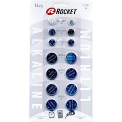Набор элементов типа CR и AG, Rocket, 14шт. цена и информация | Батареи | hansapost.ee