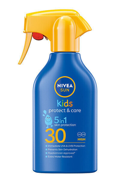 Pihustatav päikesekaitsekreem lastele Nivea Sun Kids Protect & Care SPF 30, 270 ml hind ja info | Päikesekaitse ja päevitusjärgsed kreemid | hansapost.ee