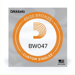 Keeled akustilisele kitarrile D'Addario Single 80/20 Bronze 0.047 BW047 hind ja info | Muusikainstrumentide tarvikud | hansapost.ee