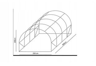 Tunnelkasvuhoone 4 segmenti, 4x2,5x2 m, roheline цена и информация | Теплицы | hansapost.ee