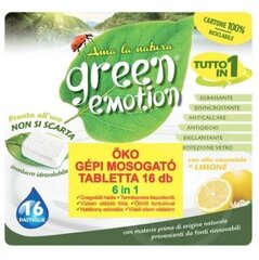 Green Emotion экологические таблетки для посудомоечных машин 6 в 1, 16 шт. цена и информация | Гели для посудомоечных машин | hansapost.ee