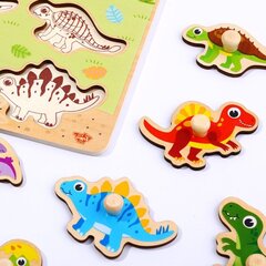 TOOKY TOY Puidust Montessori pusle, dinosauruste kuju hind ja info | Beebide mänguasjad | hansapost.ee