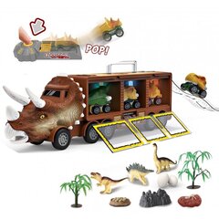 Грузовик-динозавр с пусковой установкой и игрушечными машинками WOOPIE  цена и информация | Игрушки для мальчиков | hansapost.ee