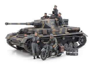 Сборная пластиковая модель. Tamiya - Panzerkampfwagen IV Ausf G. Early Production & Motorcycle Eastern Front, 1/35, 25209 цена и информация | Конструкторы и кубики | hansapost.ee