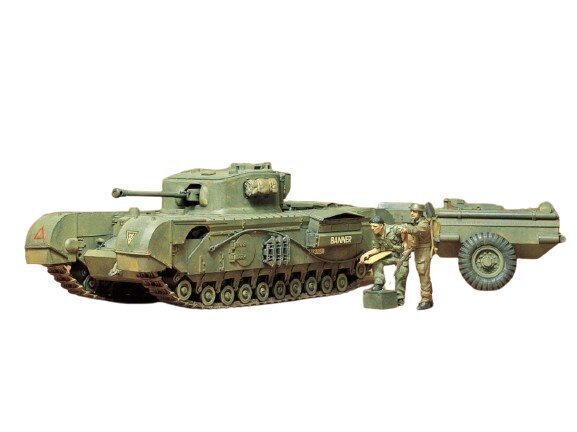 Konstruktor Tamiya – Churchill Mk VII krokodill, 1/35, 35100 цена и информация | Klotsid ja konstruktorid | hansapost.ee