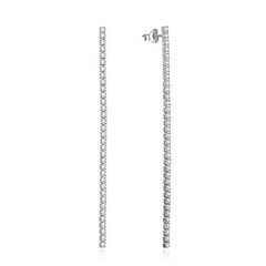 Длинные серебряные серьги с цирконами Beneto AGUV2672 цена и информация | Серьги | hansapost.ee