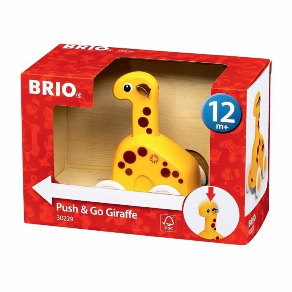 Interaktiivne mänguasi Brio Push & Go Giraffe цена и информация | Beebide mänguasjad | hansapost.ee