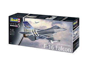 Конструктор Revell - General Dynamics F-16 Fighting Falcon - 50th anniversary, 1/32, 03802 цена и информация | Конструкторы и кубики | hansapost.ee