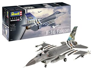 Конструктор Revell - General Dynamics F-16 Fighting Falcon - 50th anniversary, 1/32, 03802 цена и информация | Конструкторы и кубики | hansapost.ee