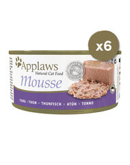 Applaws Cat Mousse для взрослых кошек с тунцом, 6х70 гр цена и информация | Консервы для кошек | hansapost.ee