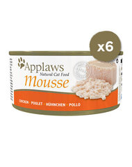 Applaws Cat Mousse täiskasvanud kassidele kanaga, 6x70 g hind ja info | Kassikonservid | hansapost.ee