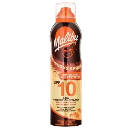 Pihustatav päikesekaitseõli Malibu Continuous Spray Dry Oil SPF10, 175 ml hind ja info | Päikesekaitse ja päevitusjärgsed kreemid | hansapost.ee