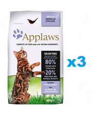 Applaws для взрослых кошек с курицей и уткой, 3x2 кг цена и информация | Сухой корм для кошек | hansapost.ee