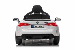 Ühekohaline elektriauto lastele BMW M4, valge цена и информация | Электромобили для детей | hansapost.ee