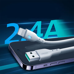 USB cable - Lightning 2.4A 1.2m Joyroom S-UL012A13 - white цена и информация | Кабели для телефонов | hansapost.ee