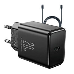 USB C Charger 20W PD Joyroom JR-TCF06 with USB C Cable - Lightning - black цена и информация | Зарядные устройства для телефонов | hansapost.ee