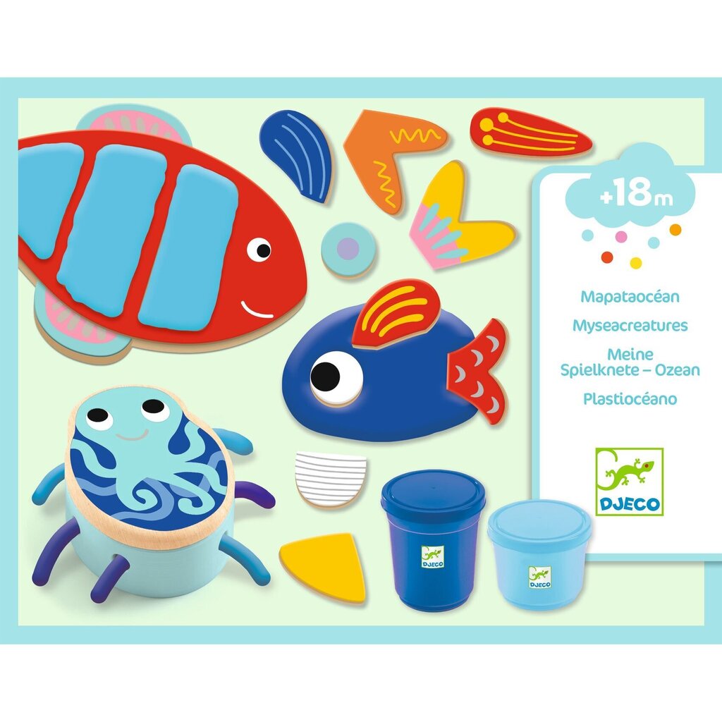 Loominguline komplekt mängumassiga - Mereloomad, Djeco DJ09036 цена и информация | Arendavad laste mänguasjad | hansapost.ee