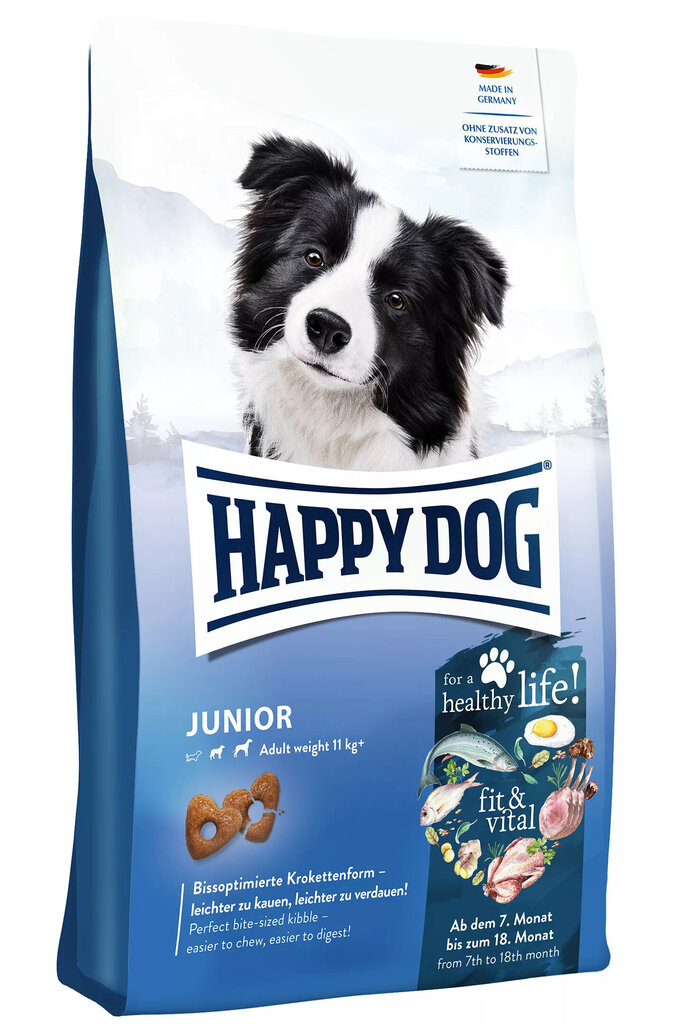 Happy Dog fit & vital Junior koeratoit, 10kg цена и информация | Koerte kuivtoit ja krõbinad | hansapost.ee