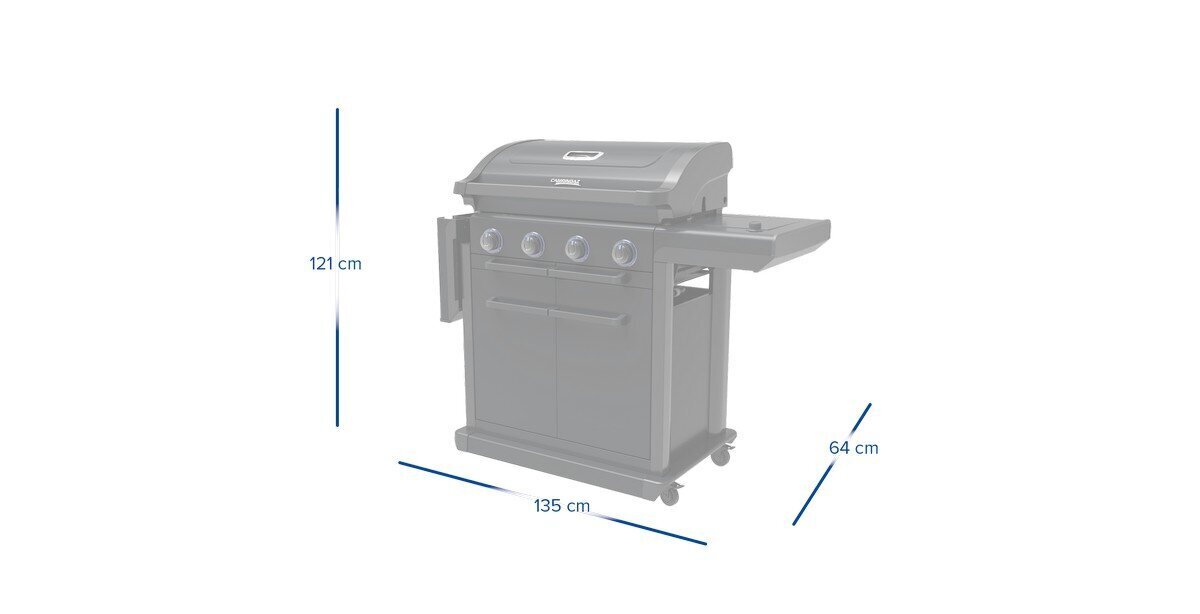 Gaasigrill Campingaz Onyx 4 S, 121x135x64, must hind ja info | Grillid | hansapost.ee