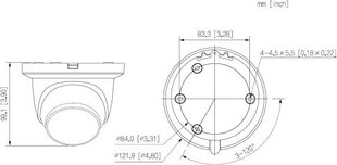 IP-камера IPC-HDW2549TM-S-IL-0280B WizSense - 5 Mpx 2.8 мм, DAHUA цена и информация | Valvekaamerad | hansapost.ee