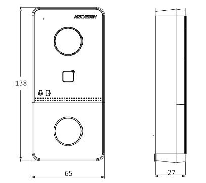 Video-sideside, komplekt Hikvision KIT-IP-PL603 / DS-KIS603-P hind ja info | Fonolukud | hansapost.ee