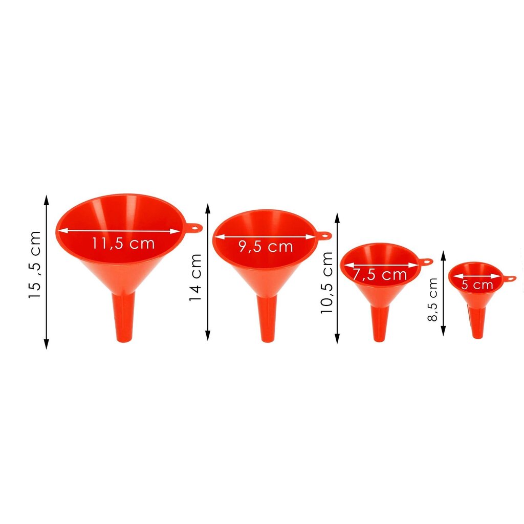 Lehtrite komplekt HA5137, 4 tk цена и информация | Köögitarbed | hansapost.ee