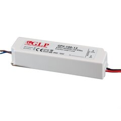 100W LED Toiteallikas GLP 12V IP67 hind ja info | Toiteallikad ja toiteplokid | hansapost.ee