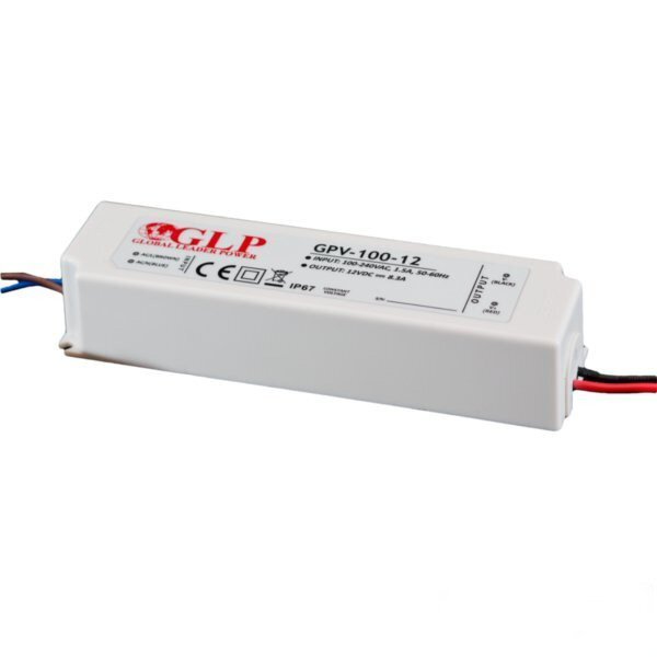 100W LED Toiteallikas GLP 12V IP67 цена и информация | Toiteallikad ja toiteplokid | hansapost.ee