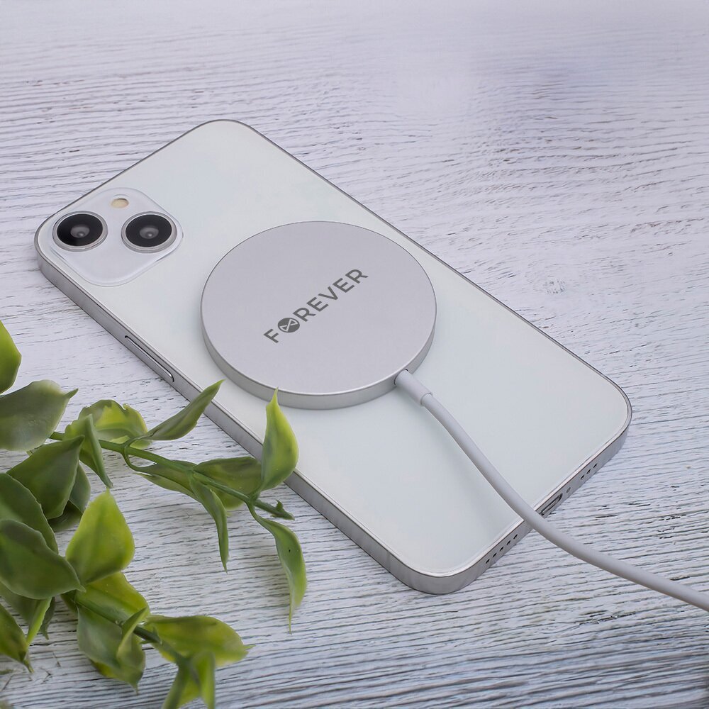 Forever MAWC-100 magnetic wireless charger 15W gray hind ja info | Laadijad mobiiltelefonidele | hansapost.ee