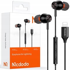 Наушники Mcdodo с микрофоном Lightning in-ear, черный цена и информация | Наушники Спортивные Наушники Для Бизнеса Тренажерный Зал Плавание Бег Черный | hansapost.ee